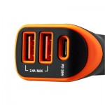 Огляд Зарядний пристрій Canyon Universal 3xUSB car adapter Black+Orange (CNE-CCA08BO): характеристики, відгуки, ціни.