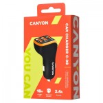 Огляд Зарядний пристрій Canyon Universal 3xUSB car adapter Black+Orange (CNE-CCA08BO): характеристики, відгуки, ціни.