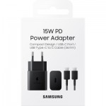 Огляд Зарядний пристрій Samsung 15W Power Adapter (w C to C Cable) Black (EP-T1510XBEGRU): характеристики, відгуки, ціни.