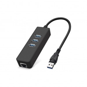Огляд Концентратор Dynamode USB 3.0 Type-A - RJ45 Gigabit Lan, 3*USB 3.0 (USB3.0-Type-A-RJ45-HUB3): характеристики, відгуки, ціни.