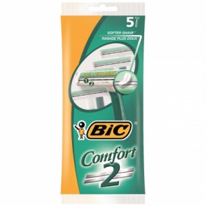 Огляд Бритва Bic Comfort 2 5 шт. (3086127500163): характеристики, відгуки, ціни.