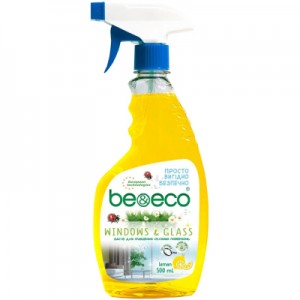 Огляд Засіб для миття скла Be&Eco Лимон 500 мл (4820168433443): характеристики, відгуки, ціни.