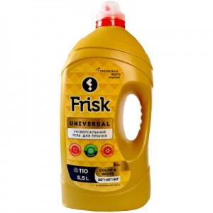 Огляд Гель для прання Frisk Universal Преміальна якість 5.5 л (4820197120772): характеристики, відгуки, ціни.