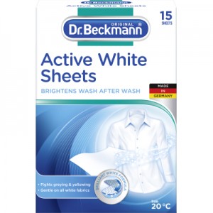 Огляд Серветки для прання Dr. Beckmann для поновлення білого кольору тканини 15 шт. (4008455551913): характеристики, відгуки, ціни.