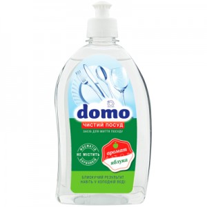 Огляд Засіб для ручного миття посуду Domo Яблуко 500 мл (XD 33003): характеристики, відгуки, ціни.