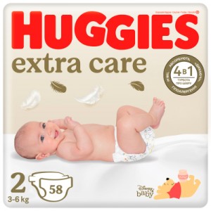 Огляд Підгузок Huggies Elite Soft 2 Jumbo (4-6 кг) 58 шт (5029053578071): характеристики, відгуки, ціни.