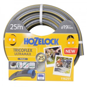 Огляд Шланг для поливу HoZelock d19мм 25м Tricoflex Ultraмax 116251 (7058): характеристики, відгуки, ціни.