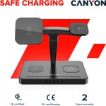 Огляд Зарядний пристрій Canyon WS-404 4in1 Wireless charger (CNS-WCS404B): характеристики, відгуки, ціни.