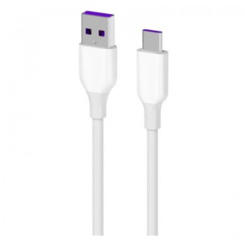 Дата кабель USB 2.0 AM to Type-C 1.0m Glow white 2E (2E-CCAC-WH)