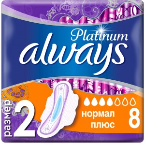 Огляд Гігієнічні прокладки Always Ultra Platinum Collection Normal Plus 8 шт. (8001090430540): характеристики, відгуки, ціни.
