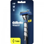 Огляд Бритва Gillette Mach3 Turbo з 2 змінними картриджами (7702018514229): характеристики, відгуки, ціни.