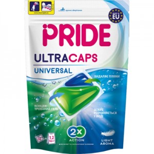 Огляд Капсули для прання Pride Afina Ultra Caps Universal 2 в 1 14 шт. (5900498029260): характеристики, відгуки, ціни.
