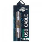 Огляд Дата кабель USB-C to Lightning 0.8m GOLD plated Atcom (A15277): характеристики, відгуки, ціни.