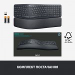 Огляд Клавіатура Logitech ERGO K860 for Business Bluetooth/Wireless UA Black (920-010352): характеристики, відгуки, ціни.