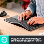 Огляд Клавіатура Logitech ERGO K860 for Business Bluetooth/Wireless UA Black (920-010352): характеристики, відгуки, ціни.