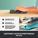 Огляд Клавіатура Logitech ERGO K860 for Business Bluetooth/Wireless UA Black (920-010352): характеристики, відгуки, ціни.