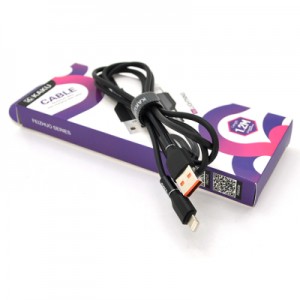 Дата кабель USB 2.0 AM to Lightning 1.2m KSC-452 FEIZHUO Black 3.2А iKAKU (KSC-452-L)