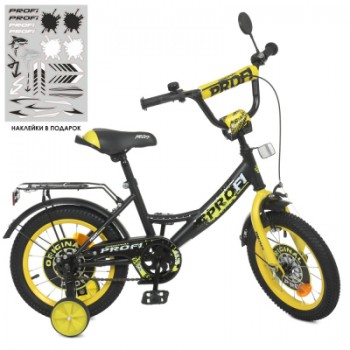Дитячий велосипед Profi Original 12" чорно-жовтий (Y1243 (black/ye)