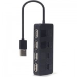 Огляд Концентратор Gembird USB 2.0 4 ports switch black (UHB-U2P4-05): характеристики, відгуки, ціни.