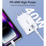 Огляд Зарядний пристрій Choetech 2xUSB-C 40W PD/QC/PPS (Q5006-EU-WH): характеристики, відгуки, ціни.