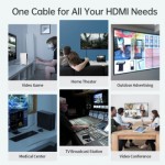 Огляд Кабель мультимедійний HDMI to HDMI 2.0m V.2.1 8K 60Hz HDR10 HLG 48Gbps YUV 444 Choetech (XHH-TP20): характеристики, відгуки, ціни.