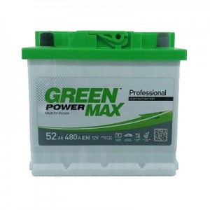 Огляд Акумулятор автомобільний GREEN POWER MAX 52Ah (+/-) (480EN) (22379): характеристики, відгуки, ціни.