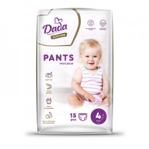 Огляд Підгузок Dada Elite Care Maxi 4 (9 15 кг) 15 шт. (4820174980726): характеристики, відгуки, ціни.