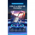 Огляд Перехідник USB3.1 Type-C to HDMI (F) 4K 30HZ 0.15m Vention (TDEHB): характеристики, відгуки, ціни.