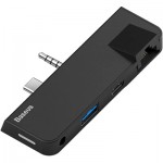 Огляд Концентратор Baseus USB3.1 Type-C+3.5mm toUSB 3.0/RJ45/Type-C/3.5mm forSurfaceGo (CAHUB-FG01): характеристики, відгуки, ціни.