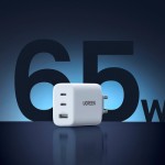 Огляд Зарядний пристрій Ugreen 3xUSB 65W (2xType-C+USB QC3.0) Fast Charger White CD275 (90496): характеристики, відгуки, ціни.