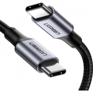 Огляд Дата кабель USB 2.0Type-C to Type-C 1.5m 100W US316 Space Gray Ugreen (70428): характеристики, відгуки, ціни.