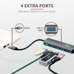 Огляд Концентратор Halyx 4-Port USB-A 3.2 Grey Trust (24947_TRUST): характеристики, відгуки, ціни.