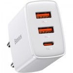 Огляд Зарядний пристрій Baseus Compact Quick Charger 2U+C (CCXJ-E02): характеристики, відгуки, ціни.