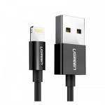 Огляд Дата кабель USB 2.0 AM to Lightning 1.0m US155 MFI Black Ugreen (US155/80822): характеристики, відгуки, ціни.