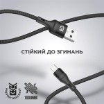 Огляд Дата кабель USB 2.0 AM to Micro 5P 1.0m AR77 3A black Armorstandart (ARM64040): характеристики, відгуки, ціни.