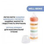 Огляд Пляшечка для годування Chicco Well-Being Colors з силіконовою соскою 2м+ 250 мл Помаранчева (28623.31): характеристики, відгуки, ціни.