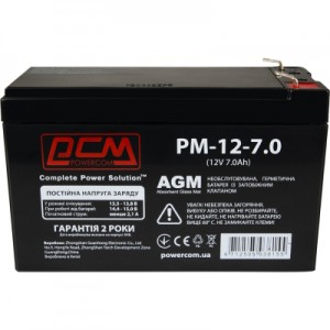 Огляд Батарея до ДБЖ Powercom 12В 7Ah (PM-12-7): характеристики, відгуки, ціни.