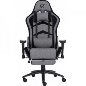 Огляд Крісло ігрове GT Racer X-2534-F Gray/Black Suede (X-2534-F Fabric Gray/Black Suede): характеристики, відгуки, ціни.