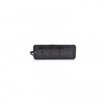 Мережевий фільтр живлення Voltronic TВ-Т14, 3роз, 3*USB Black (ТВ-Т14-Black)