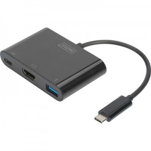 Огляд Перехідник USB-C to HDMA 2xUSB Digitus (DA-70855): характеристики, відгуки, ціни.