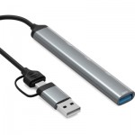 Огляд Концентратор Dynamode 5-in-1 USB Type-C/Type-A to 1хUSB3.0, 2xUSB 2.0, card-reader SD/MicroSD (DM-UH-514): характеристики, відгуки, ціни.