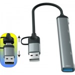 Огляд Концентратор Dynamode 5-in-1 USB Type-C/Type-A to 1хUSB3.0, 2xUSB 2.0, card-reader SD/MicroSD (DM-UH-514): характеристики, відгуки, ціни.