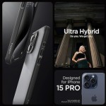 Огляд Чохол до мобільного телефона Spigen Apple iPhone 15 Pro Ultra Hybrid Frost Black (ACS06709): характеристики, відгуки, ціни.