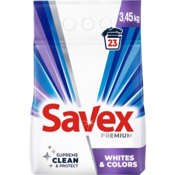 Пральний порошок Savex Premium Whites & Colors 3.45 кг (3800024047916)