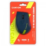 Огляд Мишка Canyon M-11 USB Blue/Yellow (CNE-CMS11BY): характеристики, відгуки, ціни.