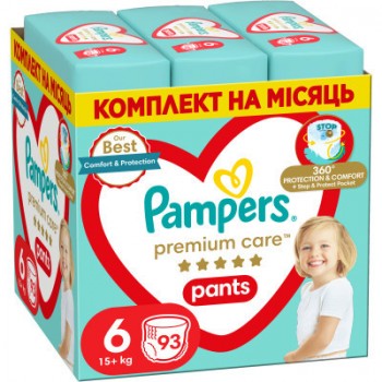 Підгузки Pampers трусики Pants Giant Розмір 6 (14-19 кг) 93 шт (8006540491010)