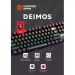 Огляд Клавіатура Canyon Deimos GK-4 Rainbow LED USB UA Black (CND-SKB4-US): характеристики, відгуки, ціни.