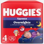 Огляд Підгузки Huggies Overnights Pants Трусики 4 9-14 кг 26 шт. (5029053581088): характеристики, відгуки, ціни.