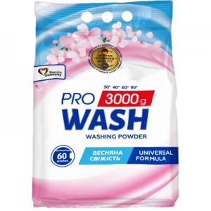 Пральний порошок Pro Wash Universal Весняна свіжість 3 кг (4823128004875)