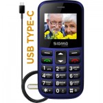 Огляд Мобільний телефон Sigma Comfort 50 EASY TYPE-C Blue (4827798585238): характеристики, відгуки, ціни.
